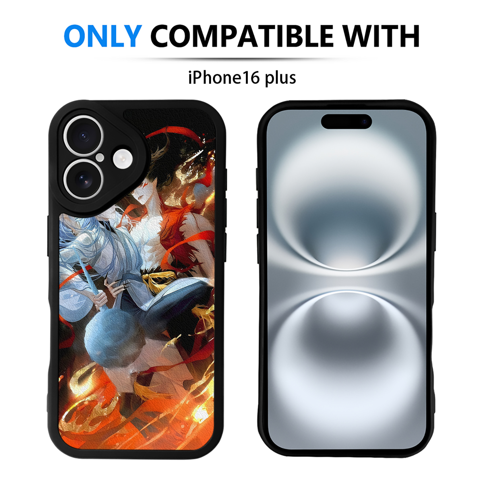 （画像用） Ne Zha 2 ナタ 魔童の大暴れ 【iPhone 16シリーズ対応】シリコンスマホケース（レザー調） 材質：シリコン